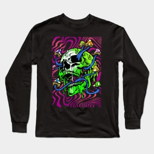 Skull Trippy Long Sleeve T-Shirt